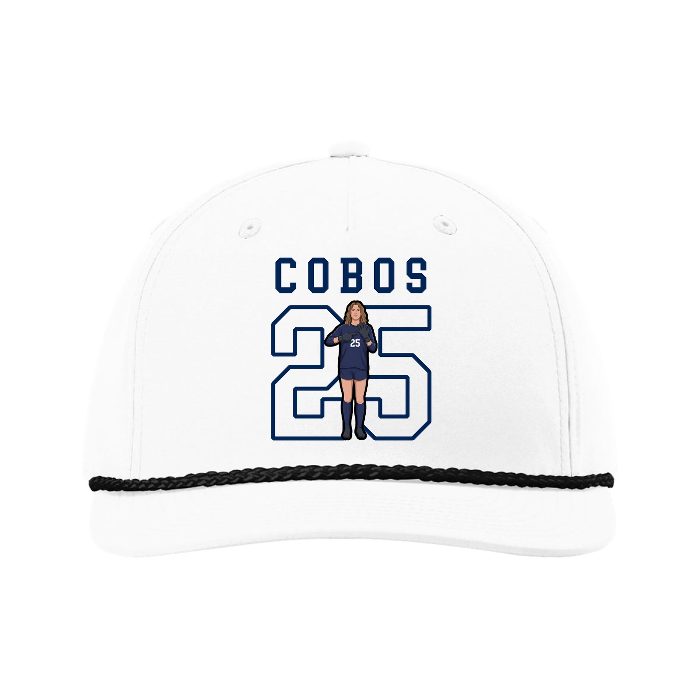 Five-Panel Classic Rope Cap — Shirsey in White