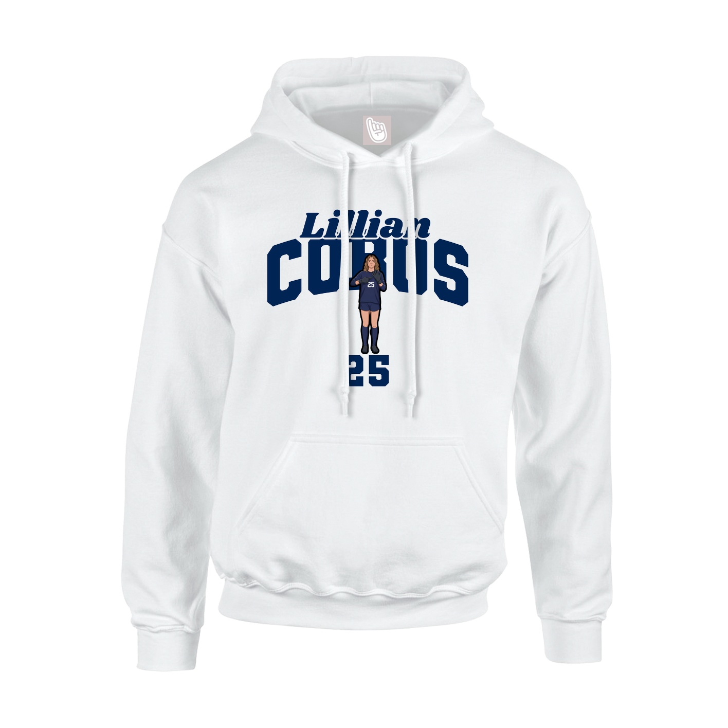 Hoodie — Signature Arch in White