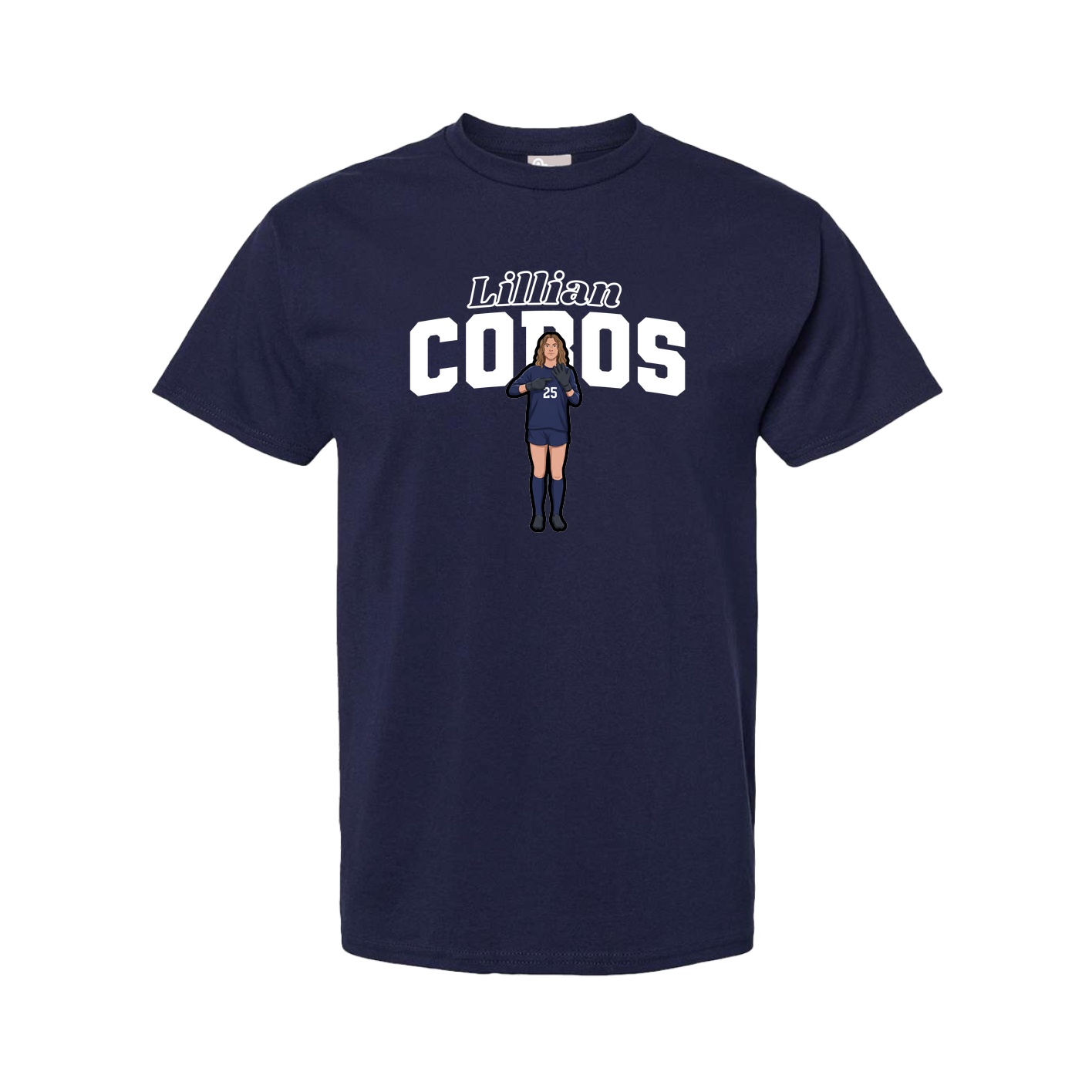 Youth Tee — Name Arch in Navy