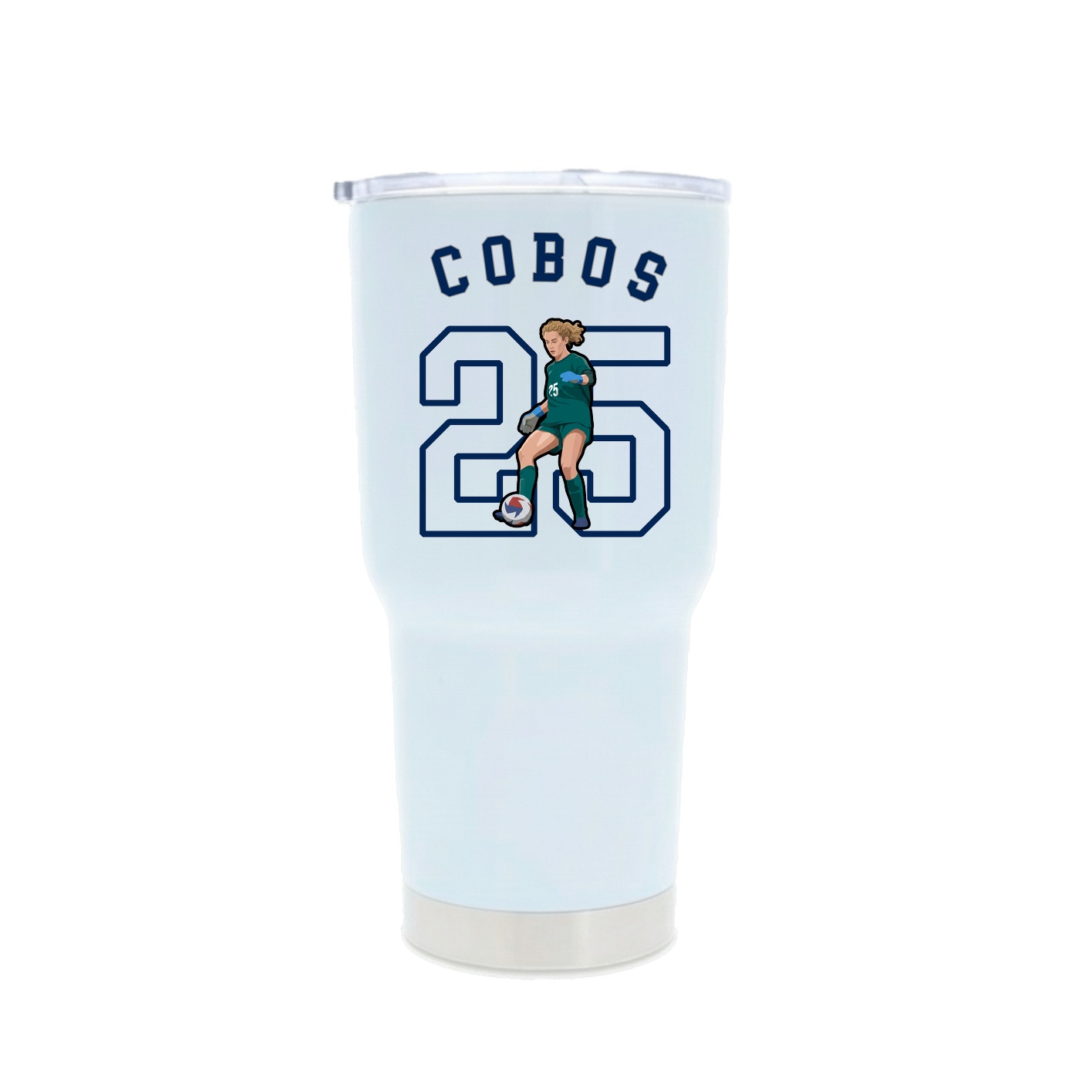 30oz Stainless Steel Tumbler — Shirsey Arch in White