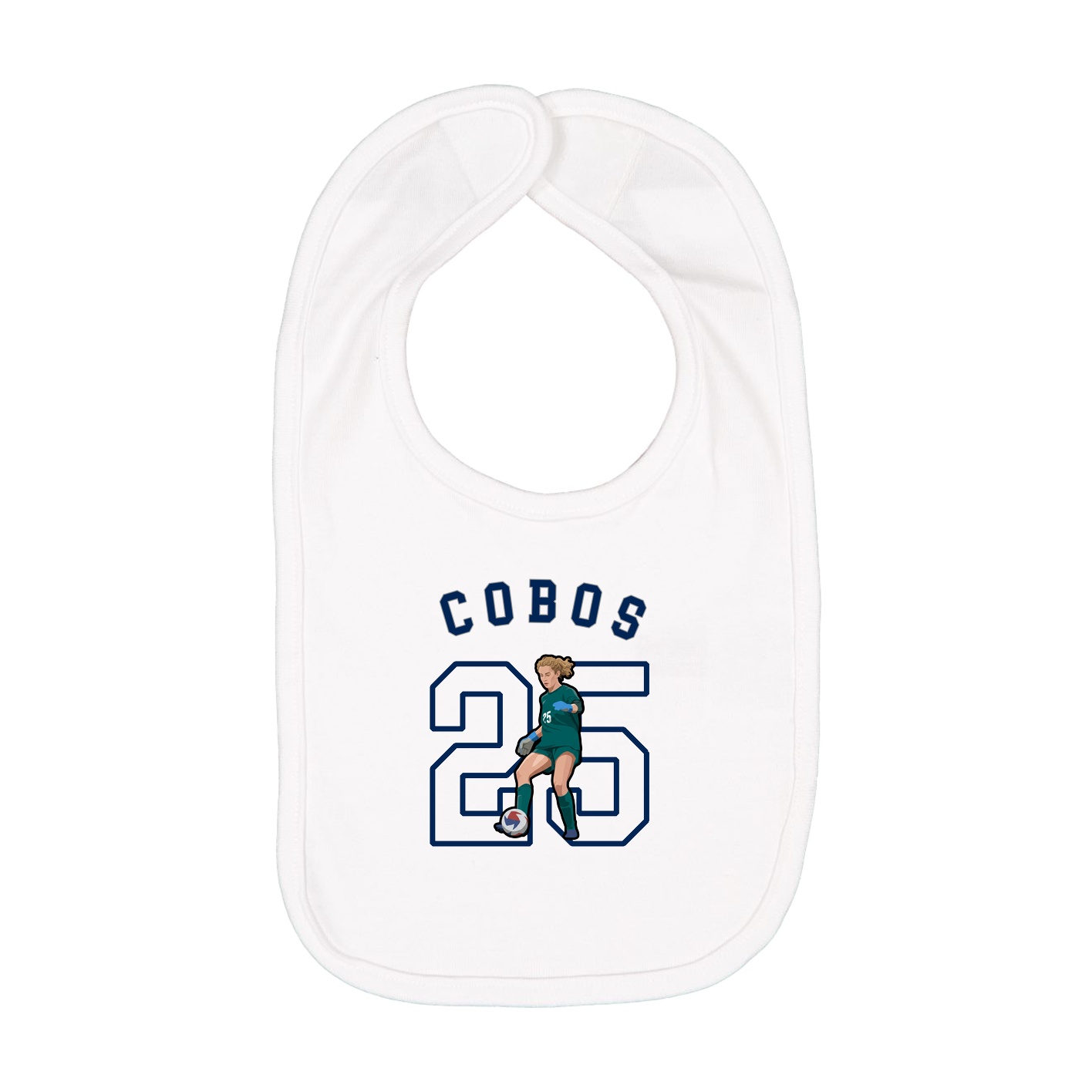 Infant Bib — Shirsey Arch in White