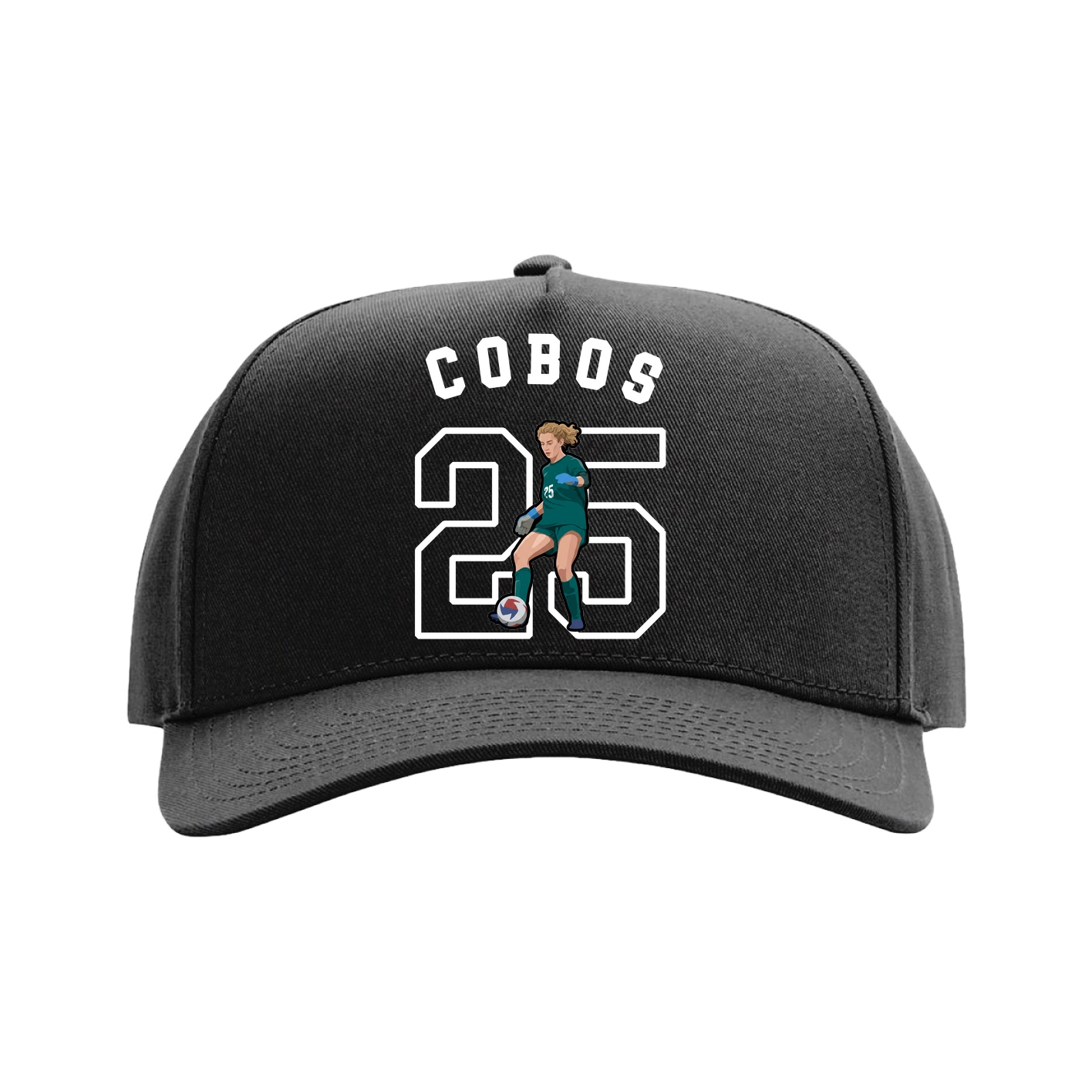 Full Fabric Five-Panel Champ Cap — Shirsey Arch in Black
