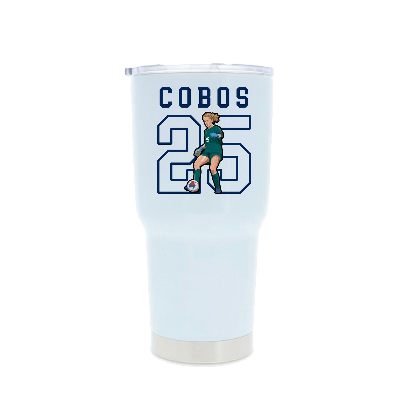 30oz Stainless Steel Tumbler — Shirsey in White