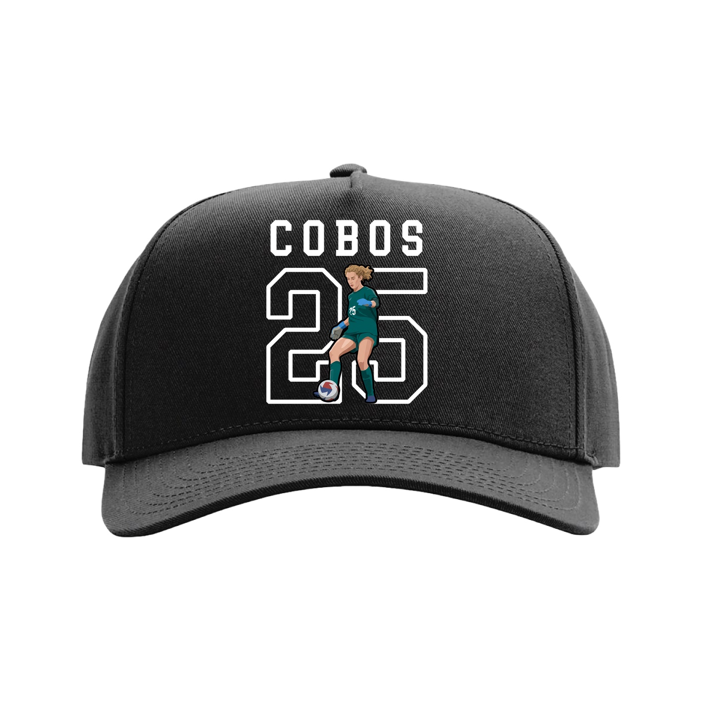 Full Fabric Five-Panel Champ Cap — Shirsey in Black