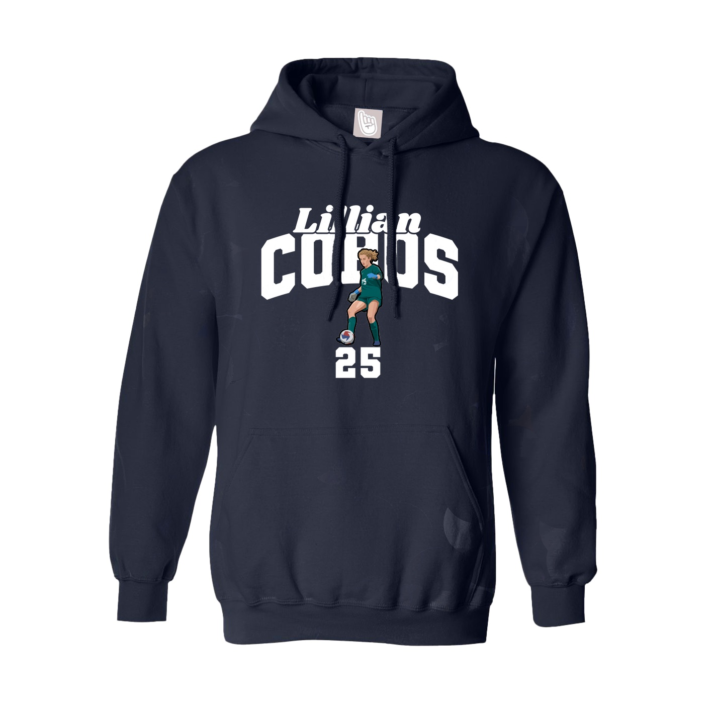 Youth Hoodie — Signature Arch in Navy