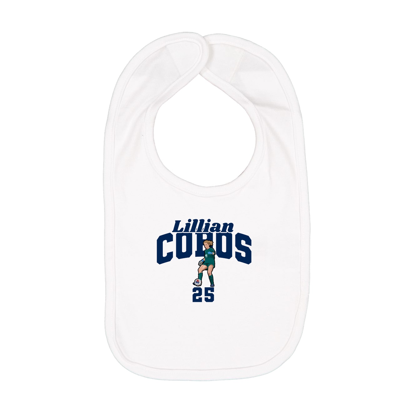 Infant Bib — Signature Arch in White