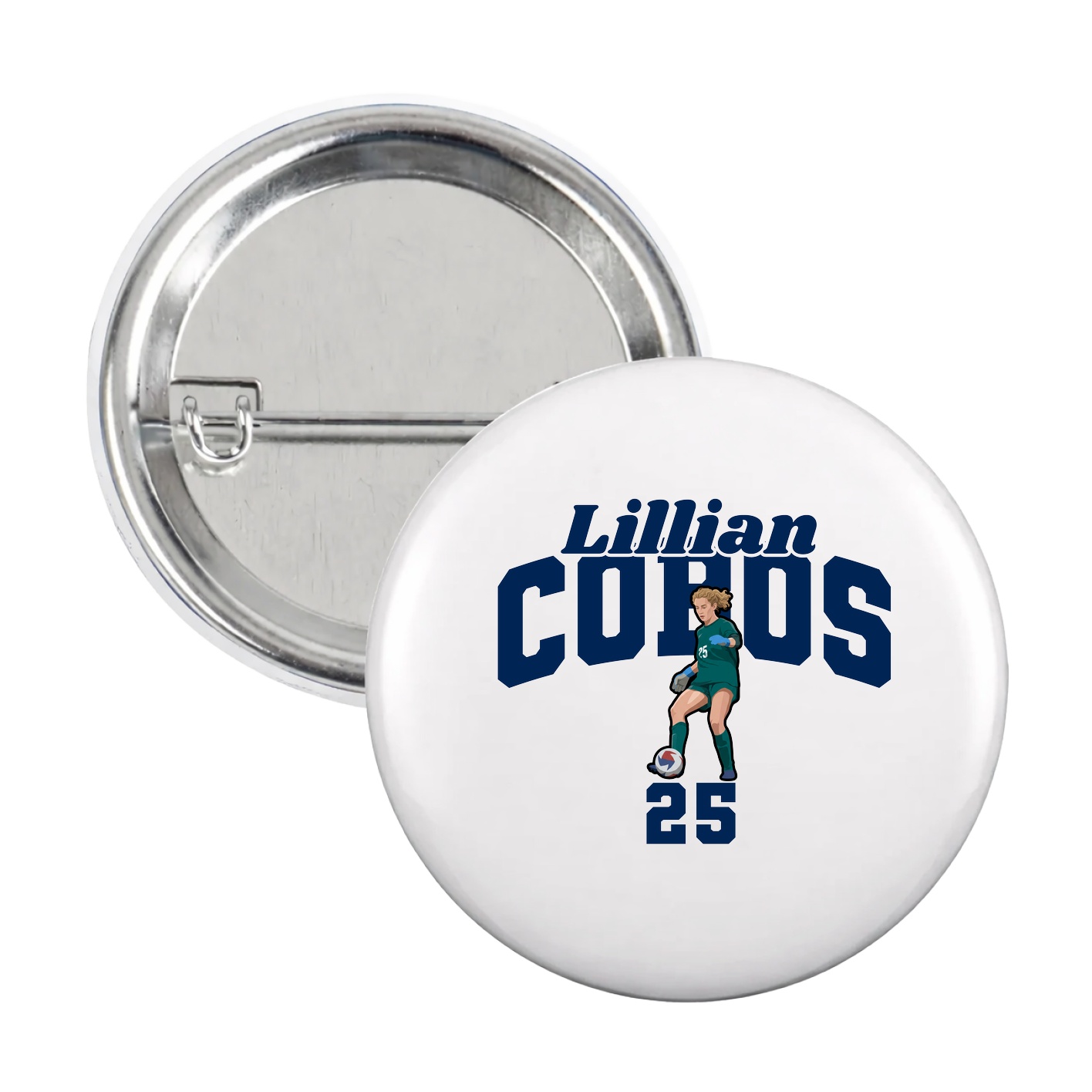 Game Day Button — Signature Arch in White