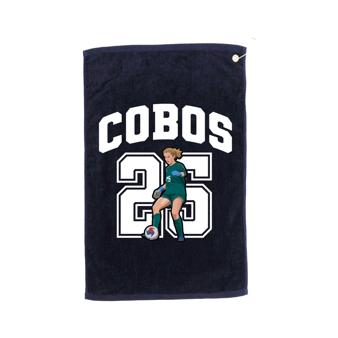 Golf Towel — Number in Navy