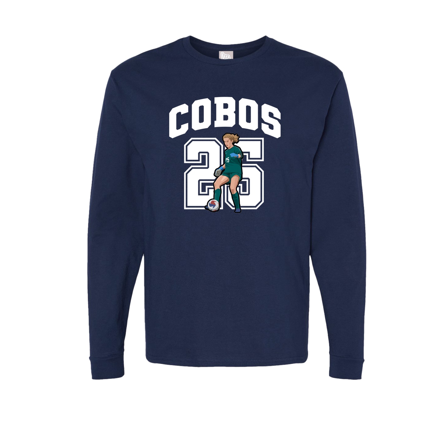 Long Sleeve Tee — Number in Navy