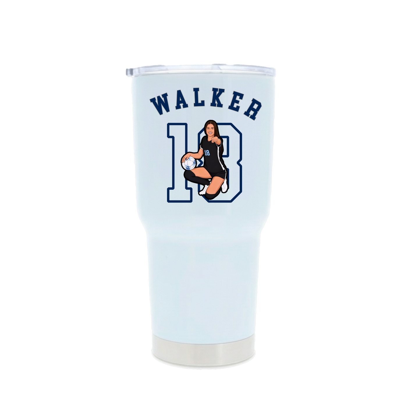 30oz Stainless Steel Tumbler — Shirsey Arch in White