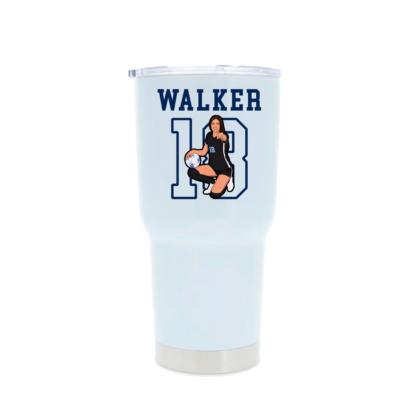 30oz Stainless Steel Tumbler — Shirsey in White