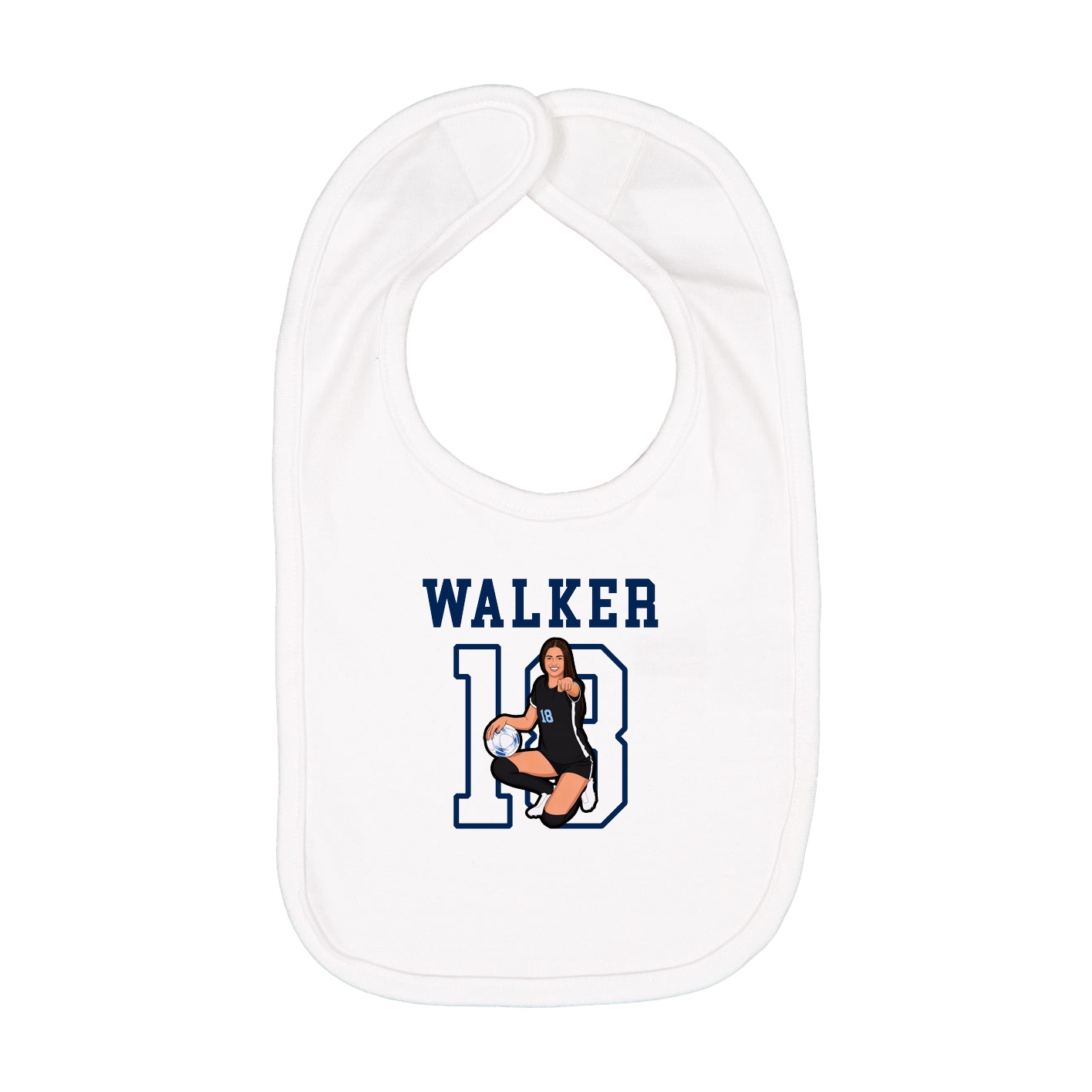 Infant Bib — Shirsey in White