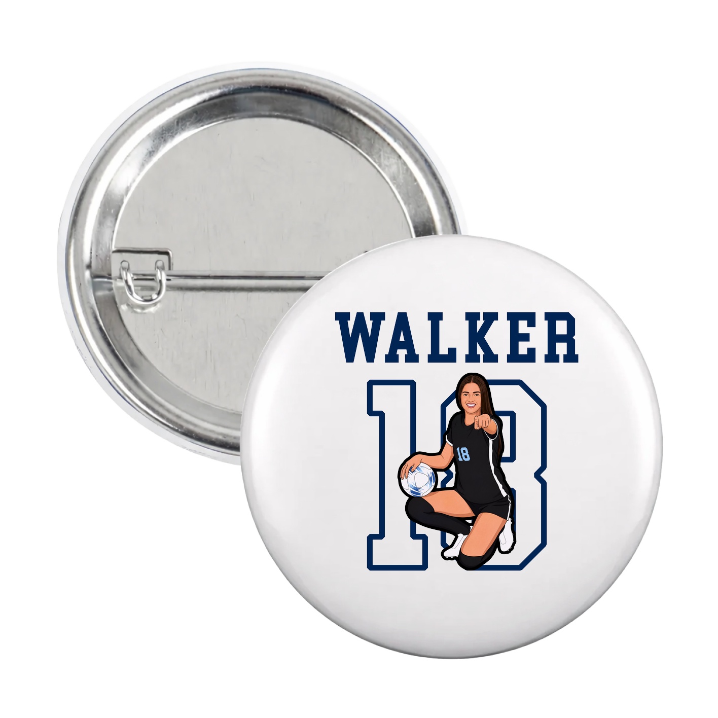 Game Day Button — Shirsey in White