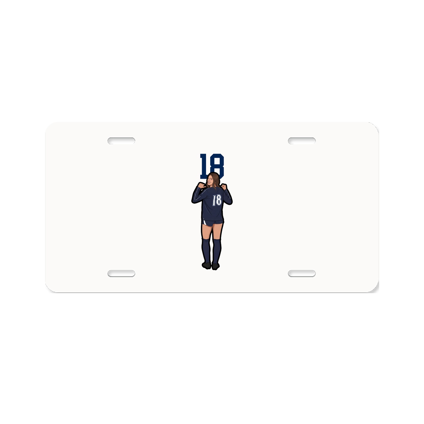 License Plate — Number Top in Classic