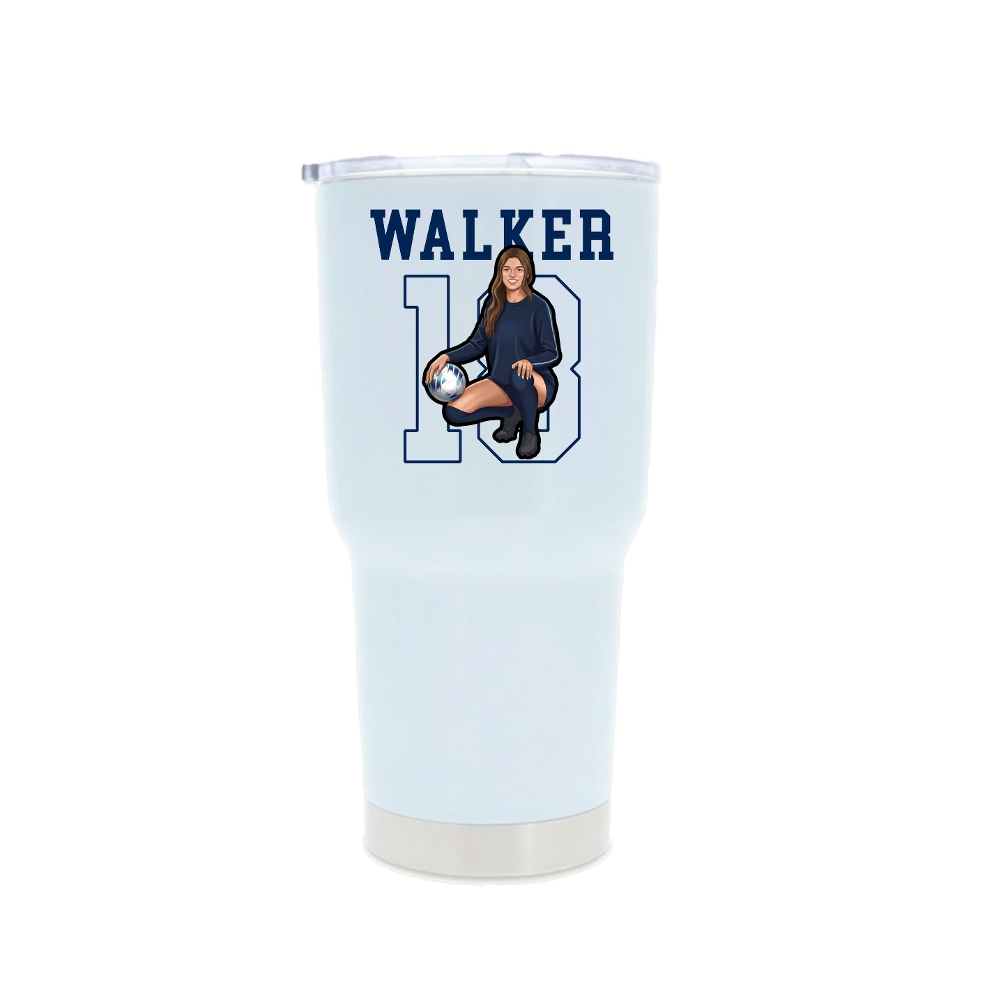 30oz Stainless Steel Tumbler — Shirsey in White