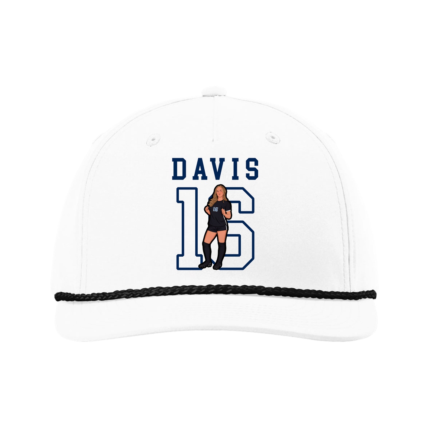 Five-Panel Classic Rope Cap — Shirsey in White