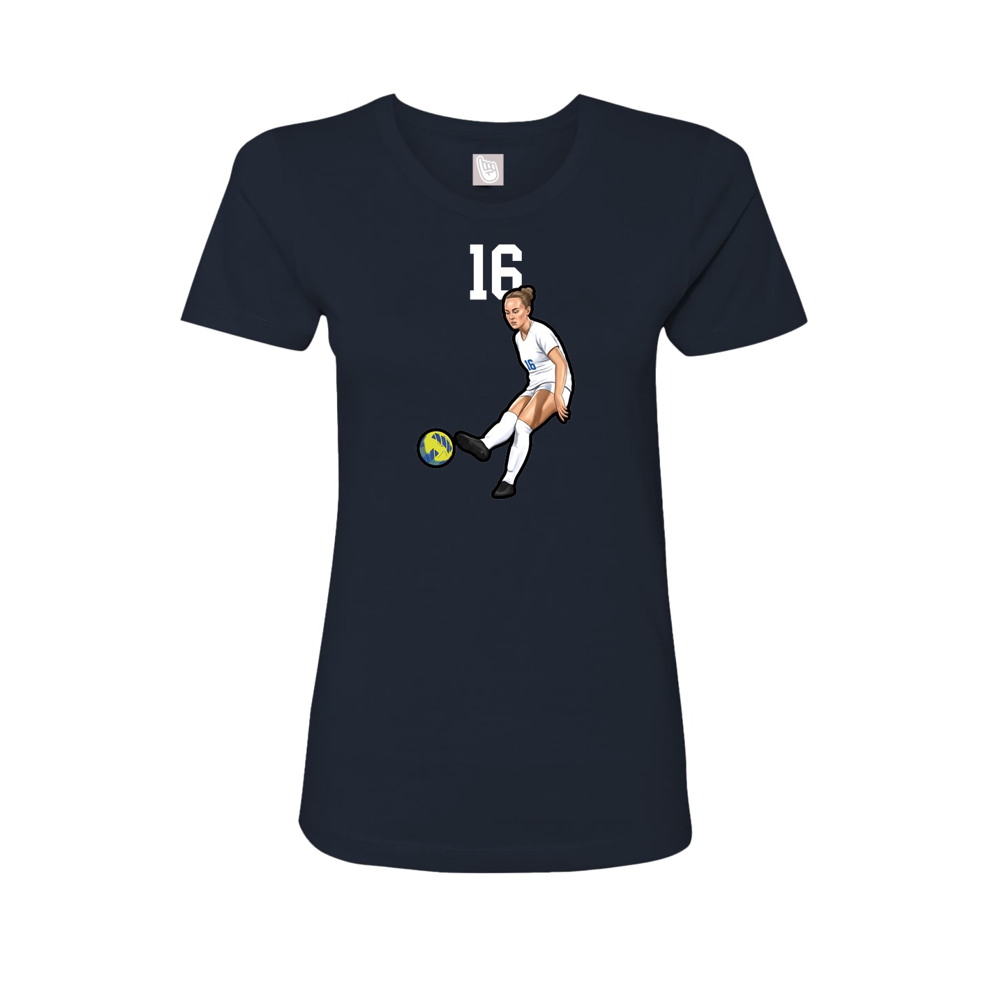 Womens Tee — Number Top in Navy
