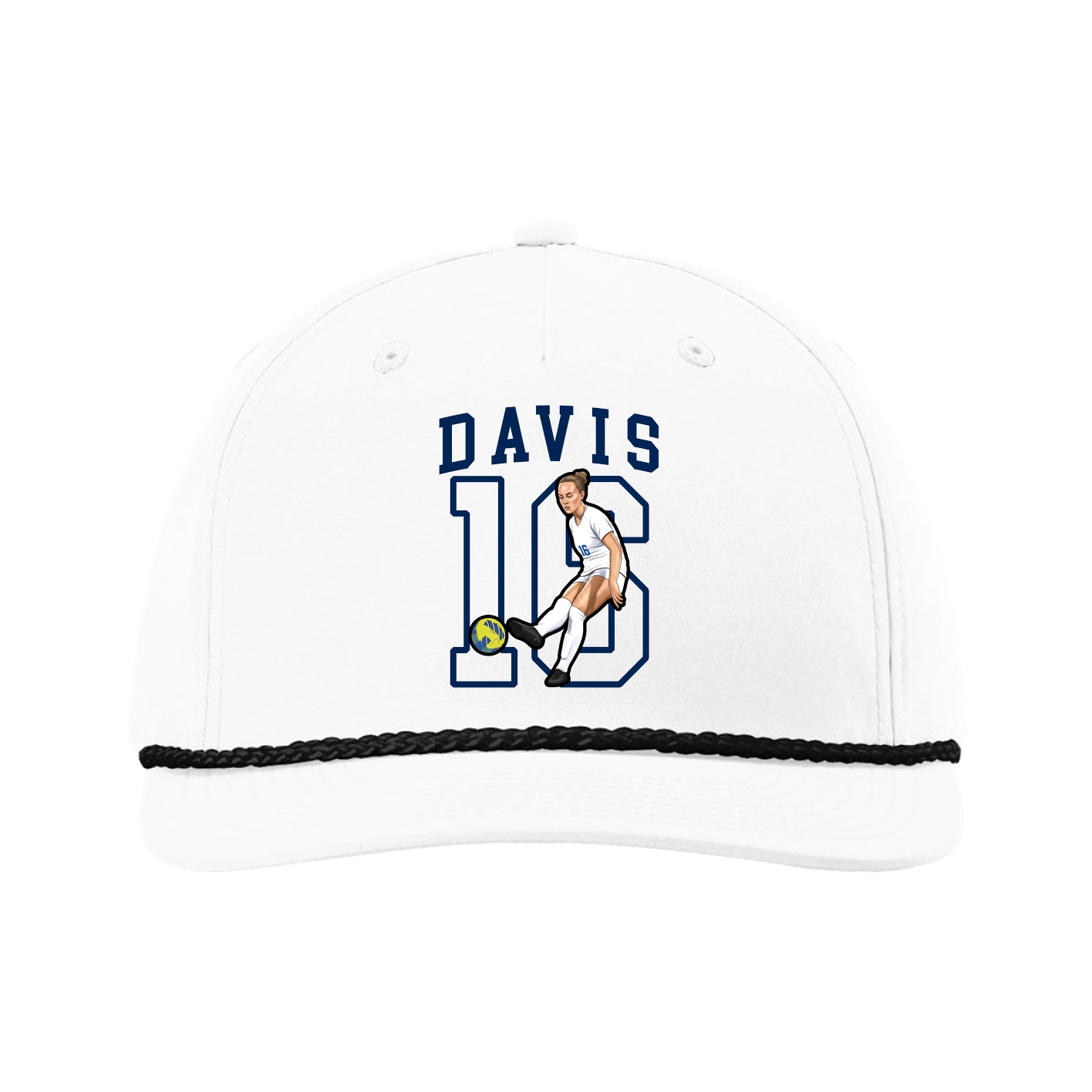 Five-Panel Classic Rope Cap — Shirsey in White