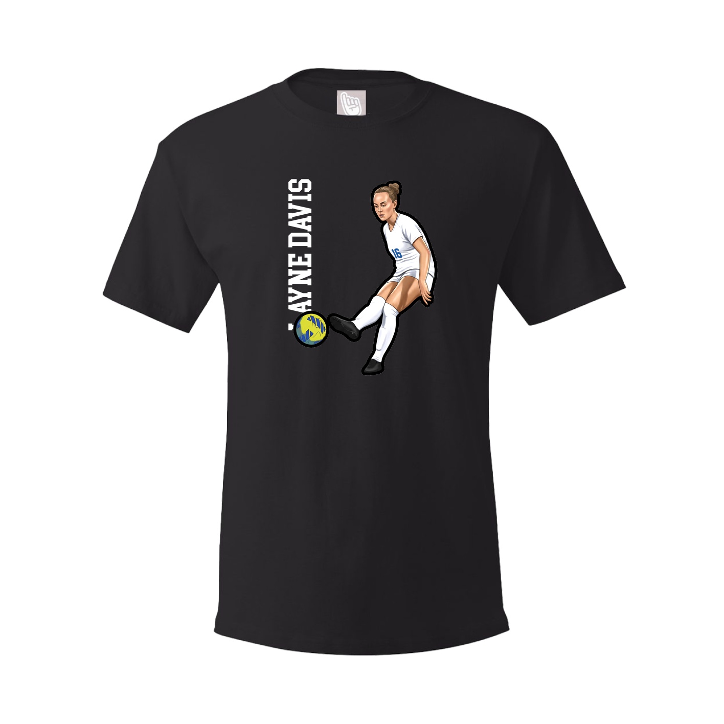 Youth Tee — Name Vertical in Black