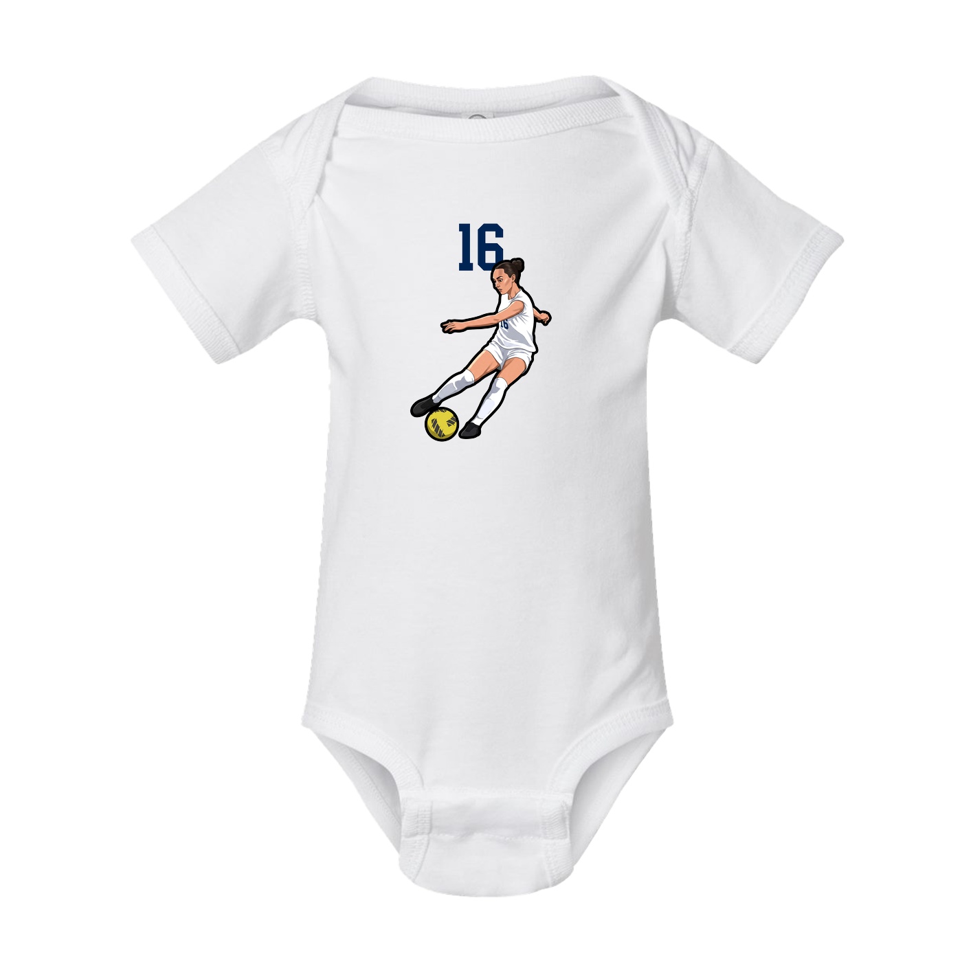 Baby Onesie — Number Top in White