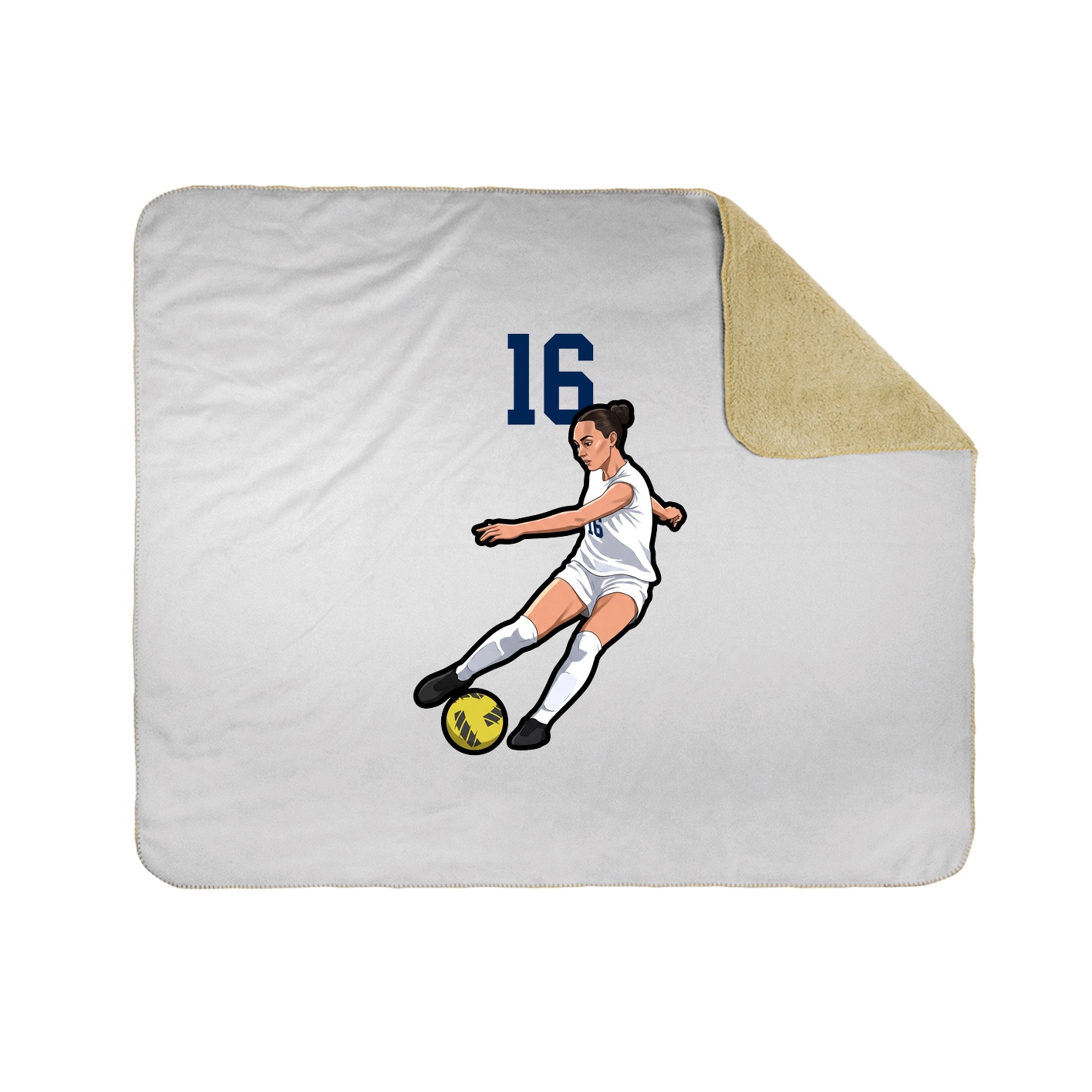 Throw Blanket — Number Top in White