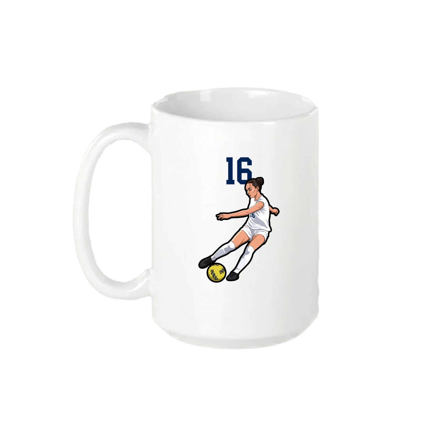 15oz Coffee Mug — Number Top in White