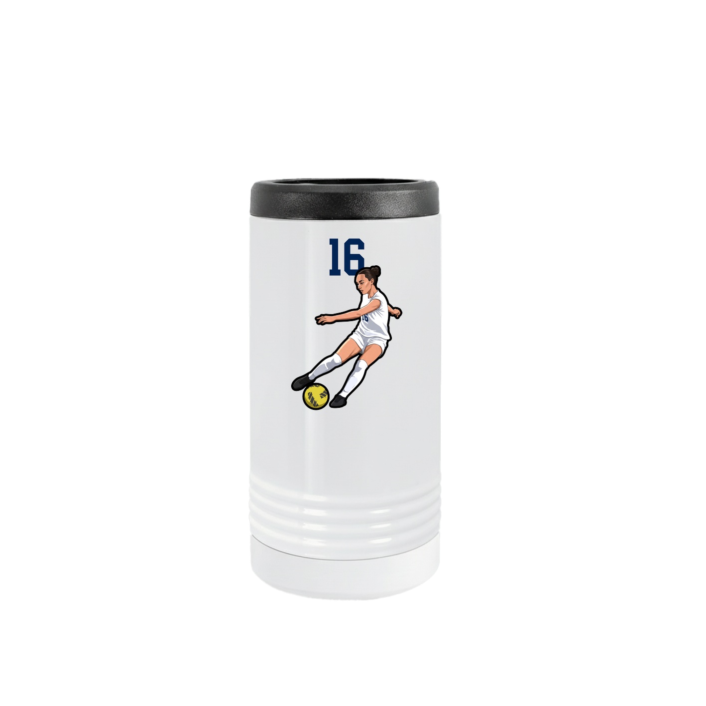 Slim Beverage Holder — Number Top in White
