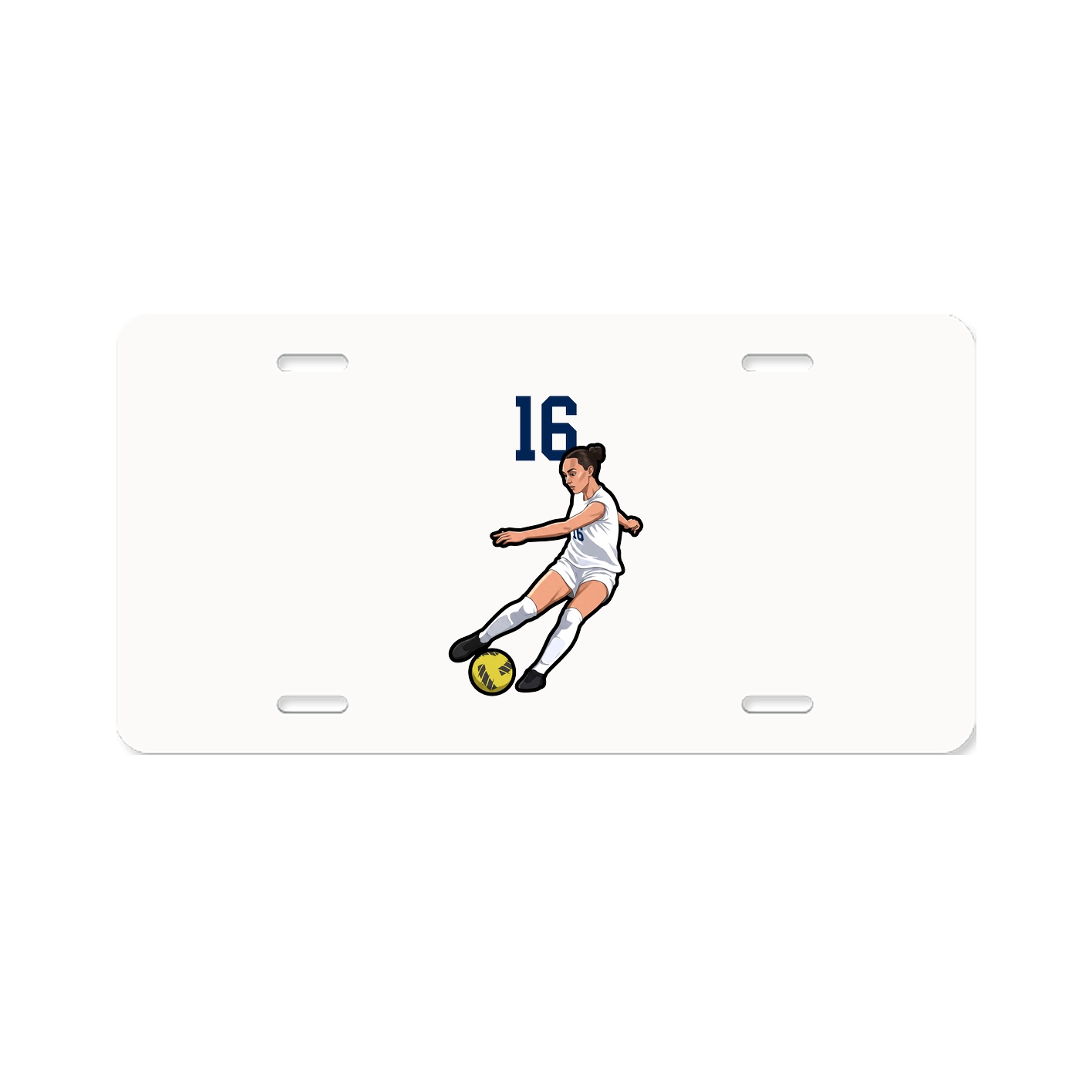 License Plate — Number Top in Classic