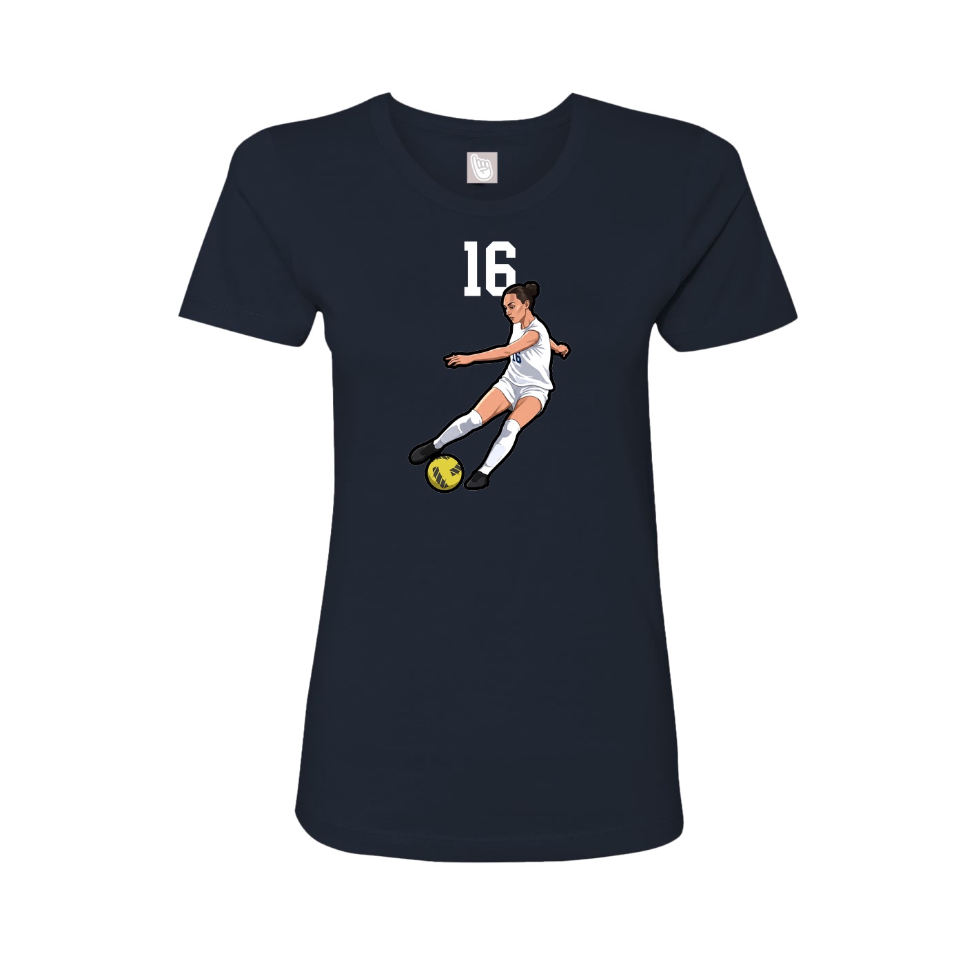 Womens Tee — Number Top in Navy