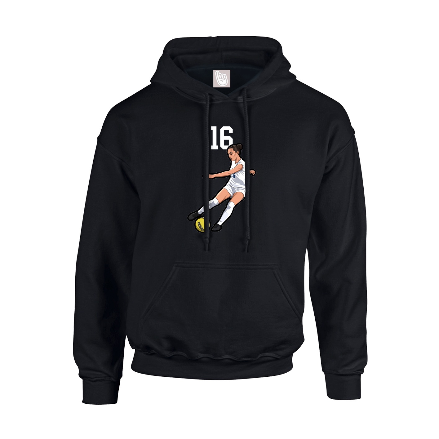 Youth Hoodie — Number Top in Black