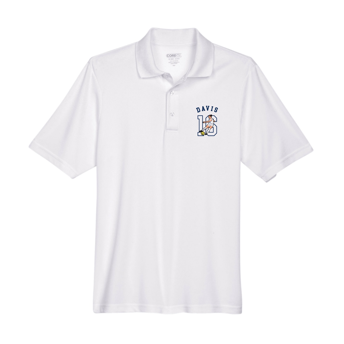 Performance Polo — Shirsey Arch in White