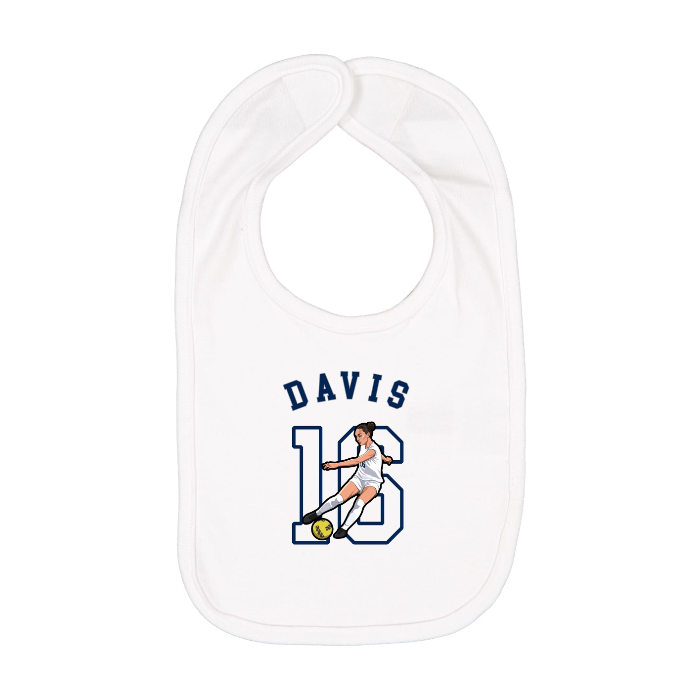 Infant Bib — Shirsey Arch in White