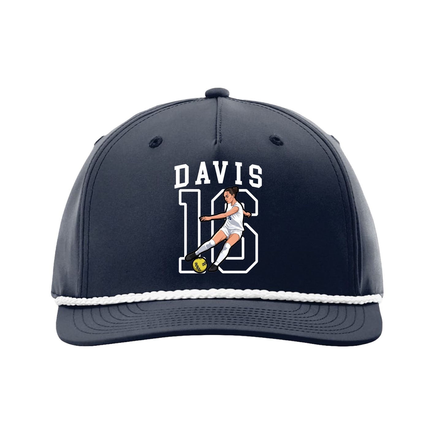 Five-Panel Classic Rope Cap — Shirsey in Navy