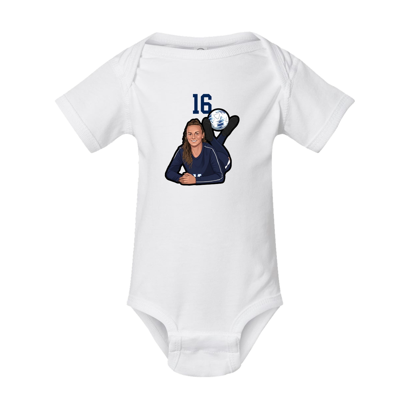 Baby Onesie — Number Top in White
