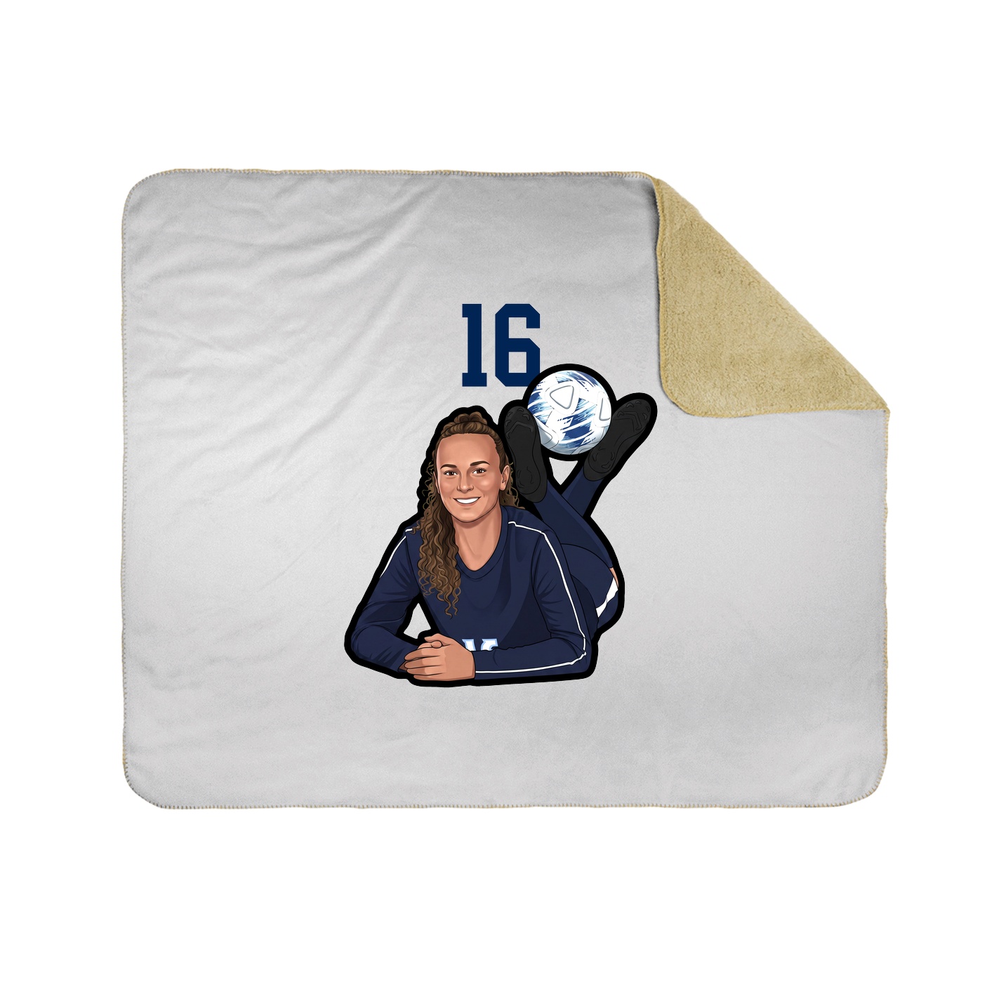 Throw Blanket — Number Top in White