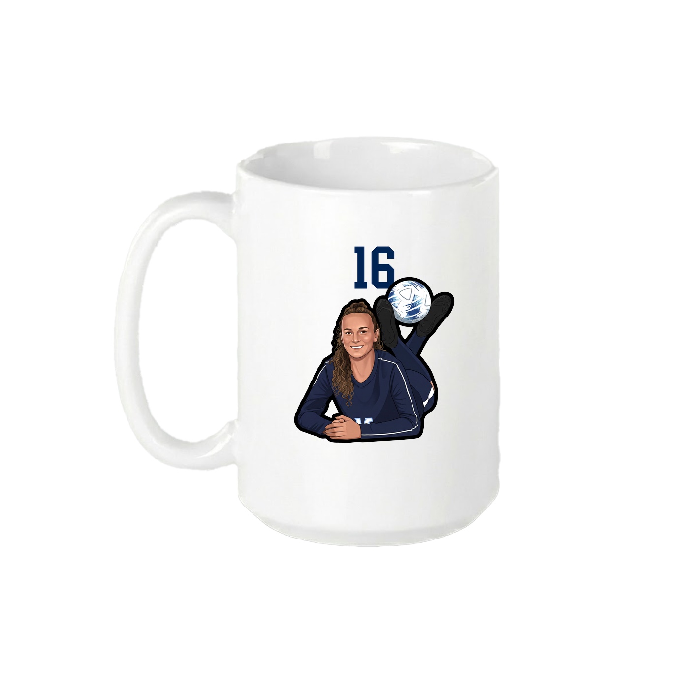 15oz Coffee Mug — Number Top in White