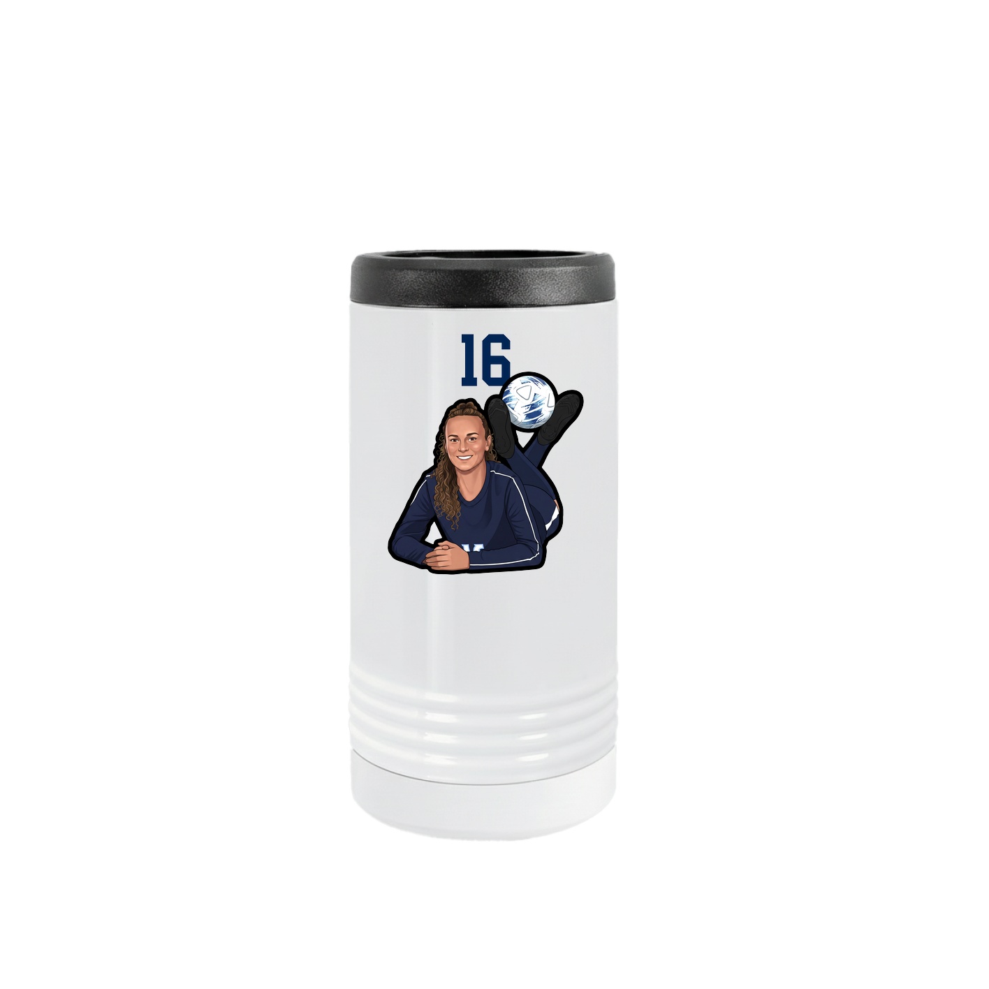 Slim Beverage Holder — Number Top in White