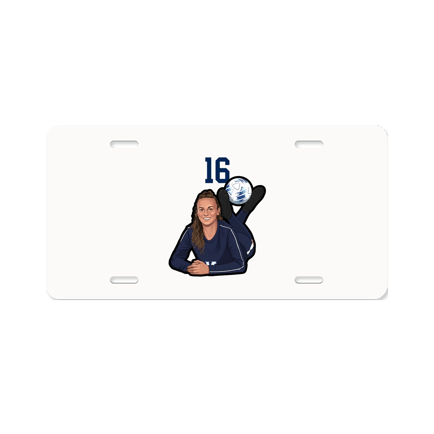 License Plate — Number Top in Classic