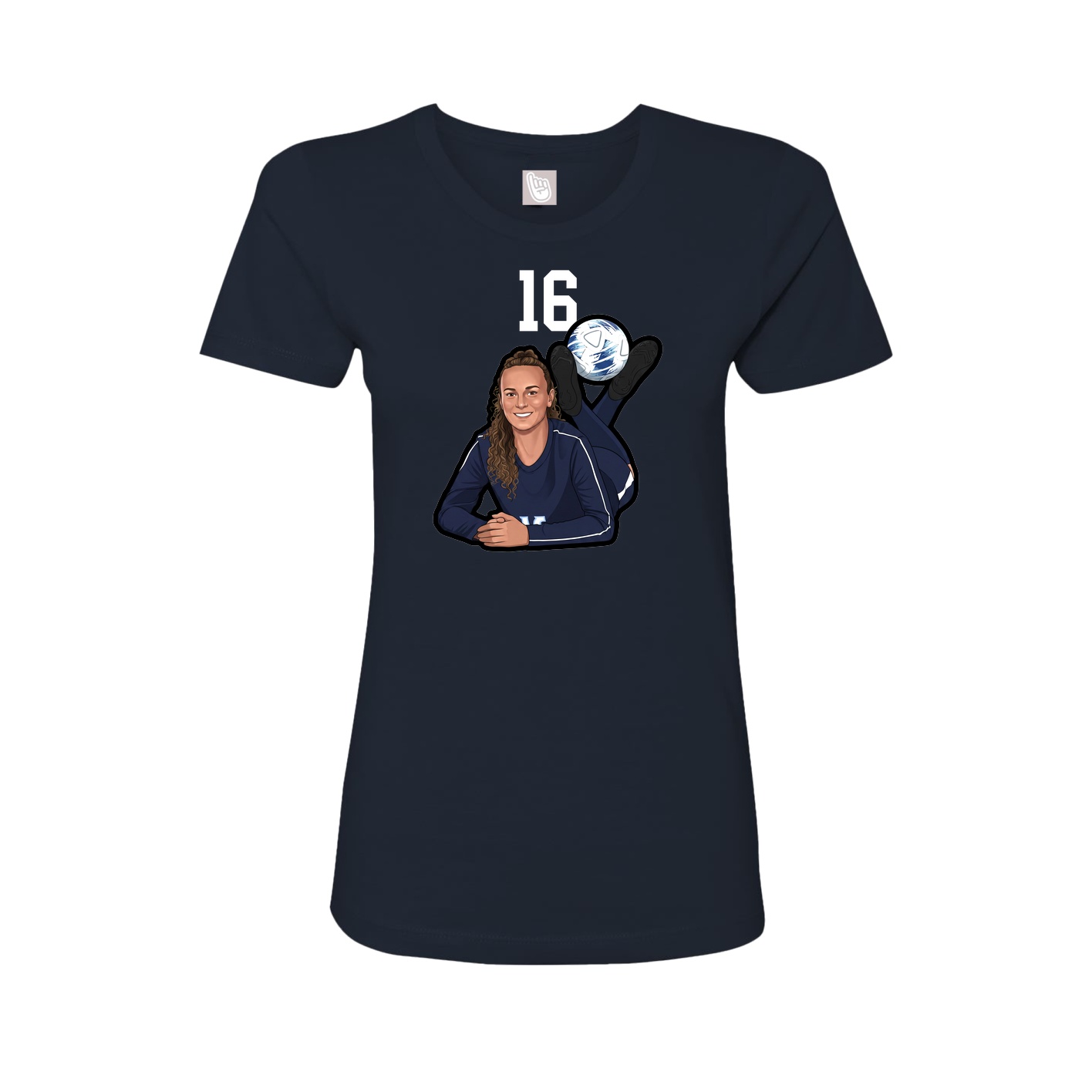 Womens Tee — Number Top in Navy