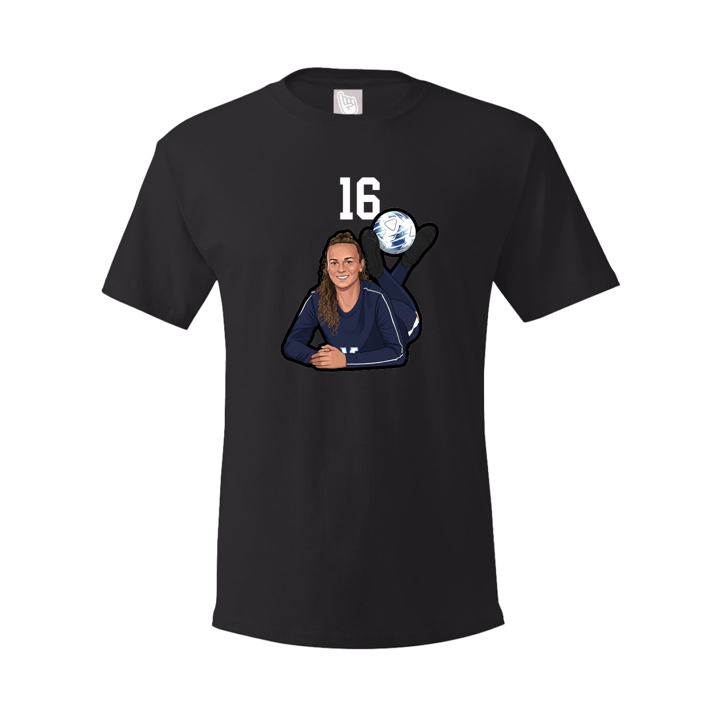 Youth Tee — Number Top in Black