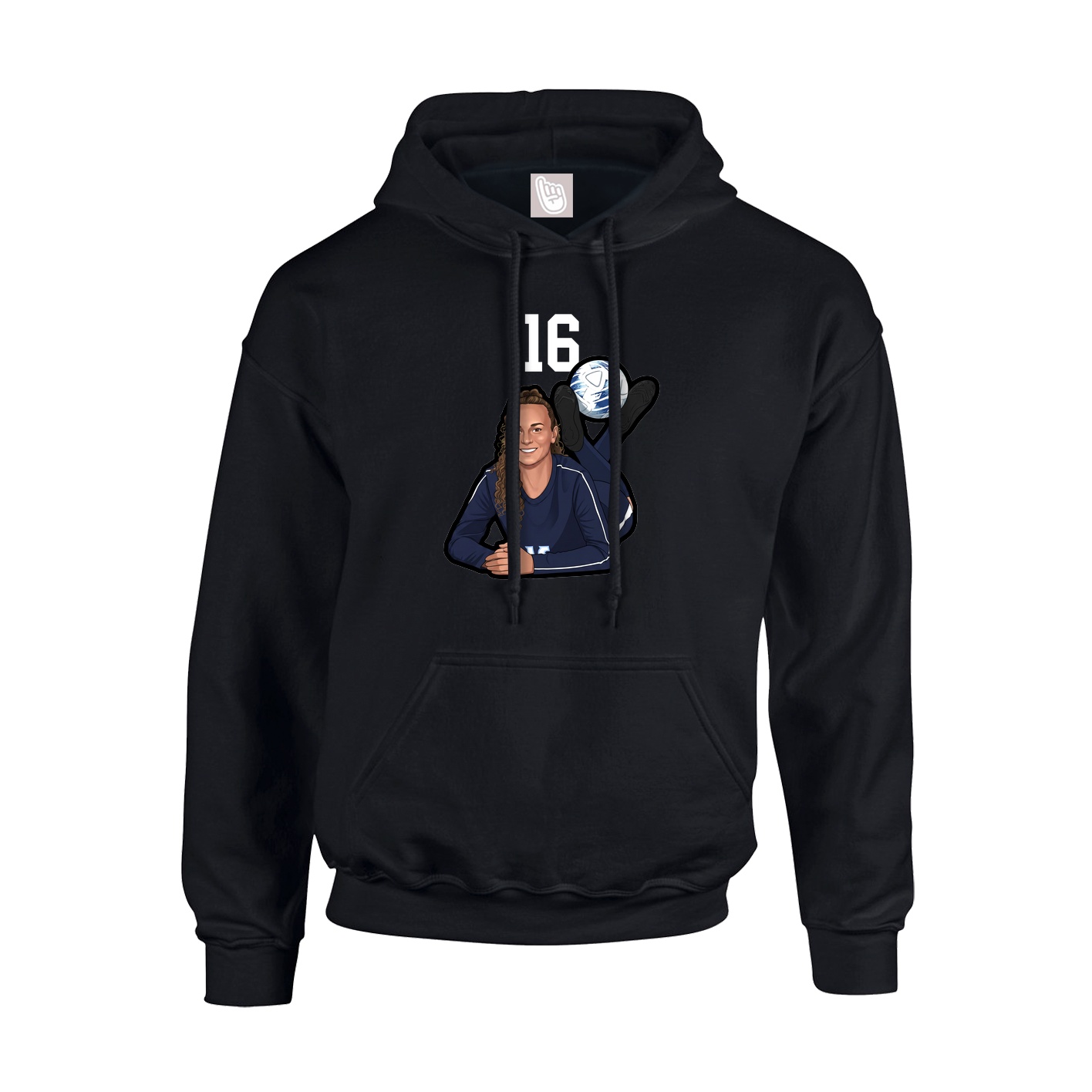 Youth Hoodie — Number Top in Black