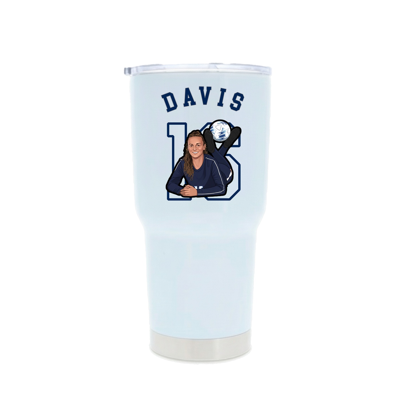 30oz Stainless Steel Tumbler — Shirsey Arch in White