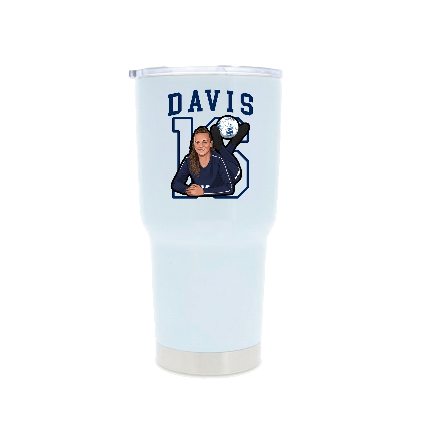 30oz Stainless Steel Tumbler — Shirsey in White