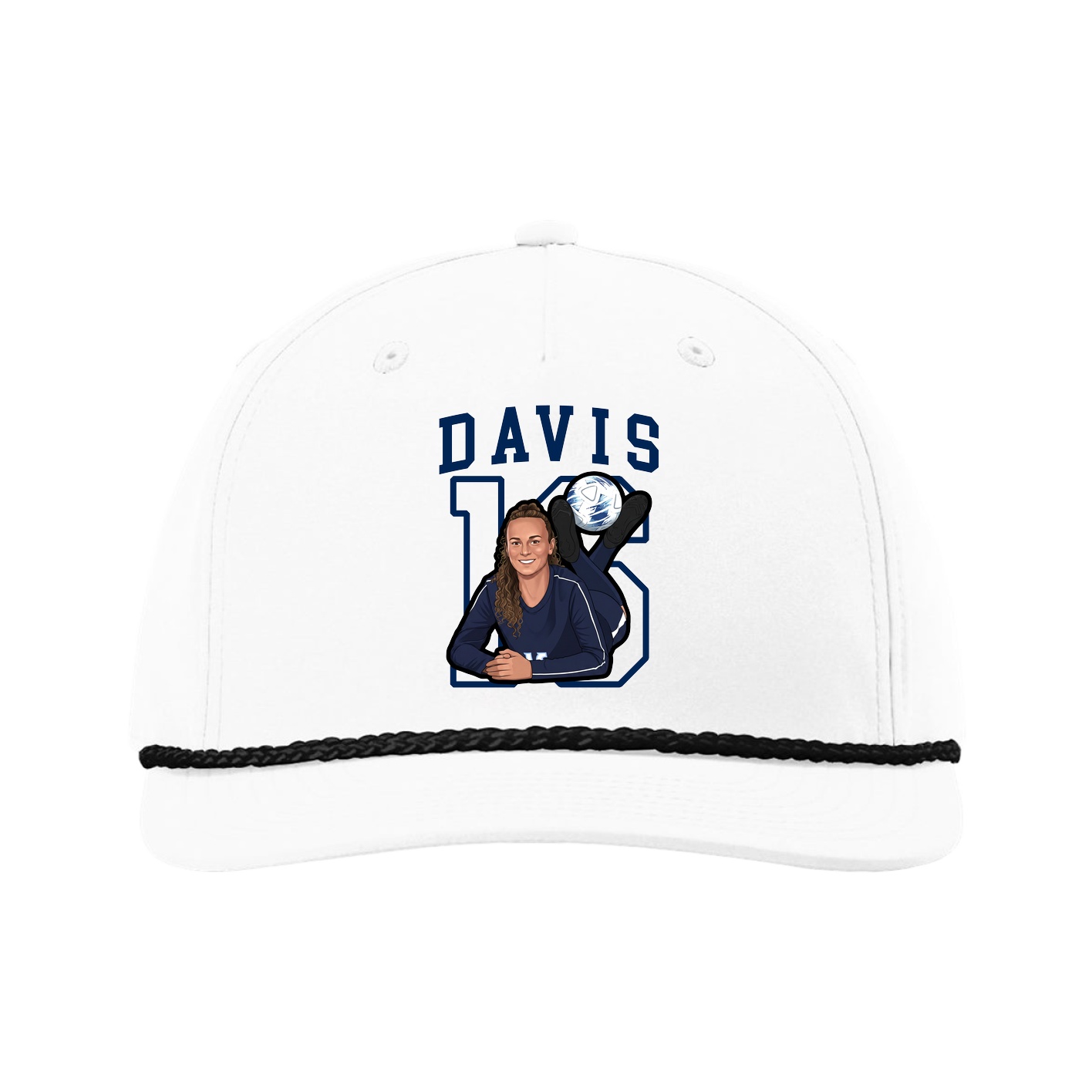 Five-Panel Classic Rope Cap — Shirsey in White