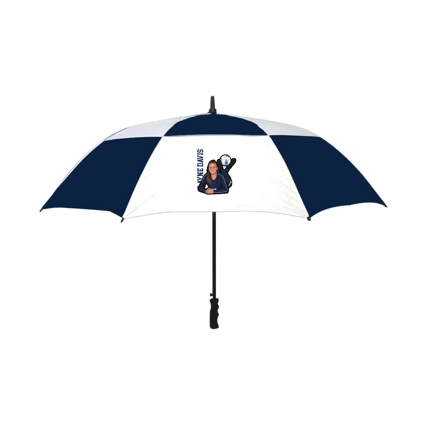 Golf Umbrella — Name Vertical in Navy
