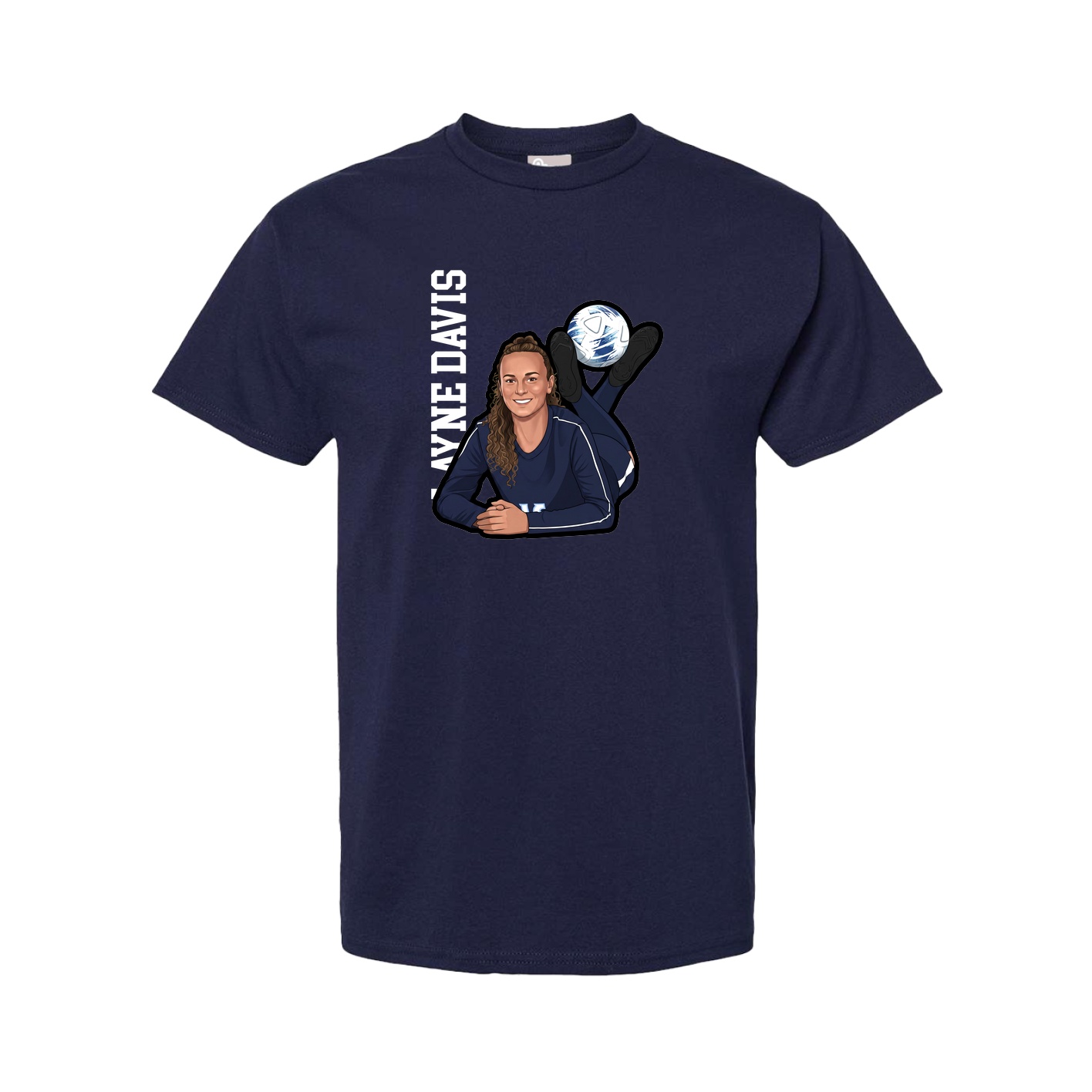 Youth Tee — Name Vertical in Navy