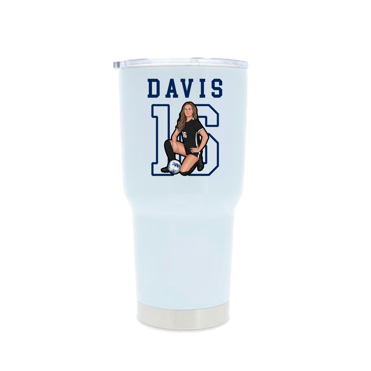 30oz Stainless Steel Tumbler — Shirsey in White