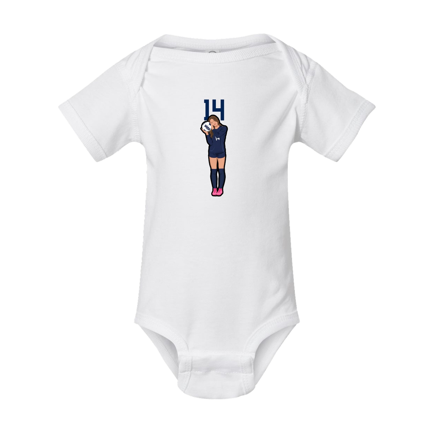 Baby Onesie — Number Top in White