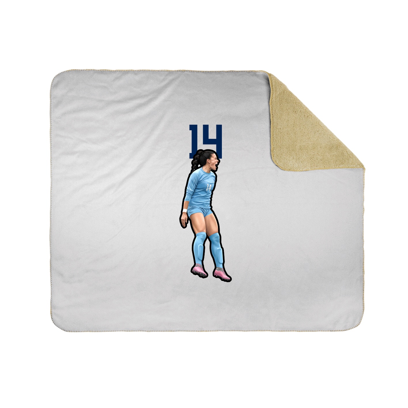 Throw Blanket — Number Top in White