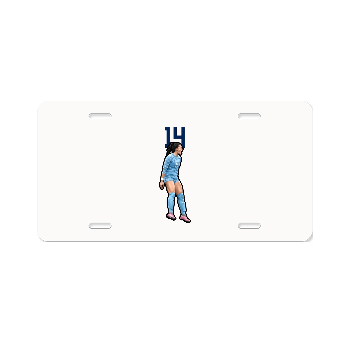 License Plate — Number Top in Classic